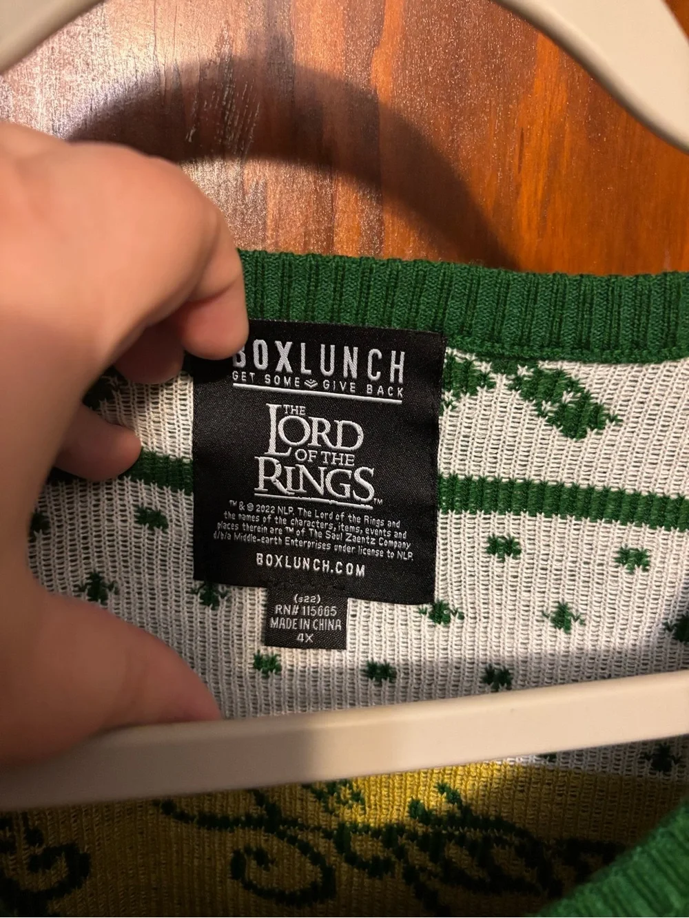 Men’s Green The Lord of the Rings Crewneck Graphic Sweater